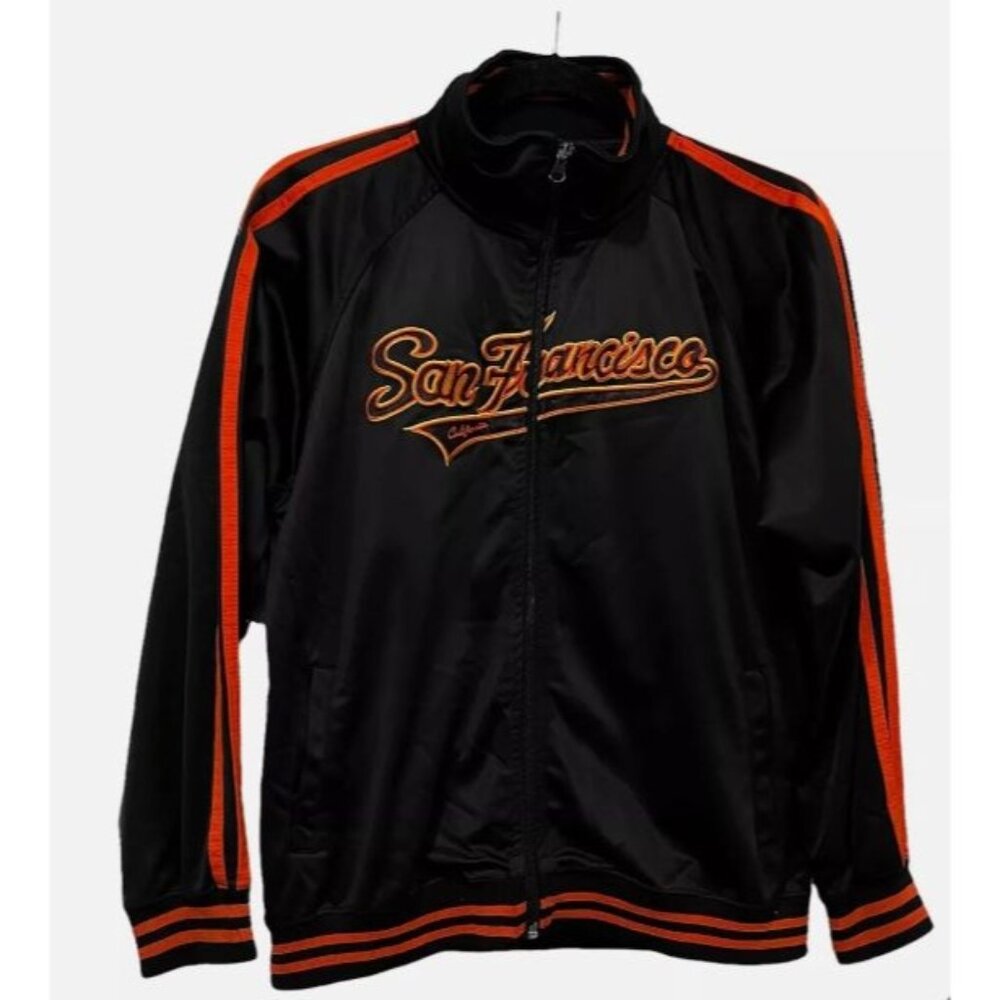 San Francisco Giants Gogo Sports Jacket Large Black & Orange Polyester